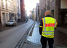 THW-Kräfte sicherten an mehreren Straße die Laufstrecke ab. (Foto: A. Mellmann)